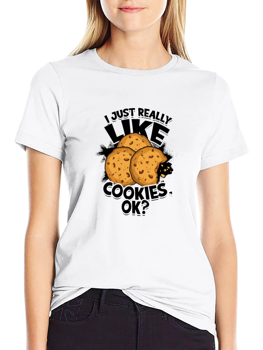 Cookie Lover Graphic Tee - Black T-Shirt