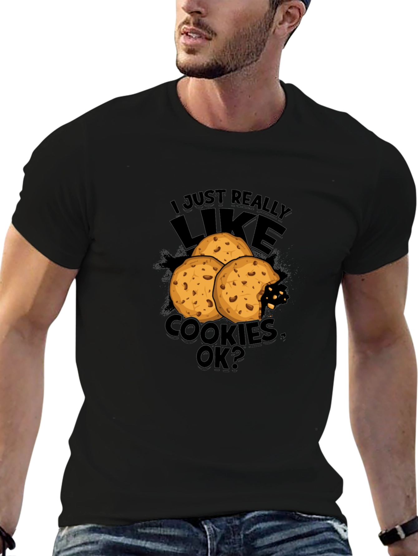 Cookie Lover Graphic Tee - Black T-Shirt