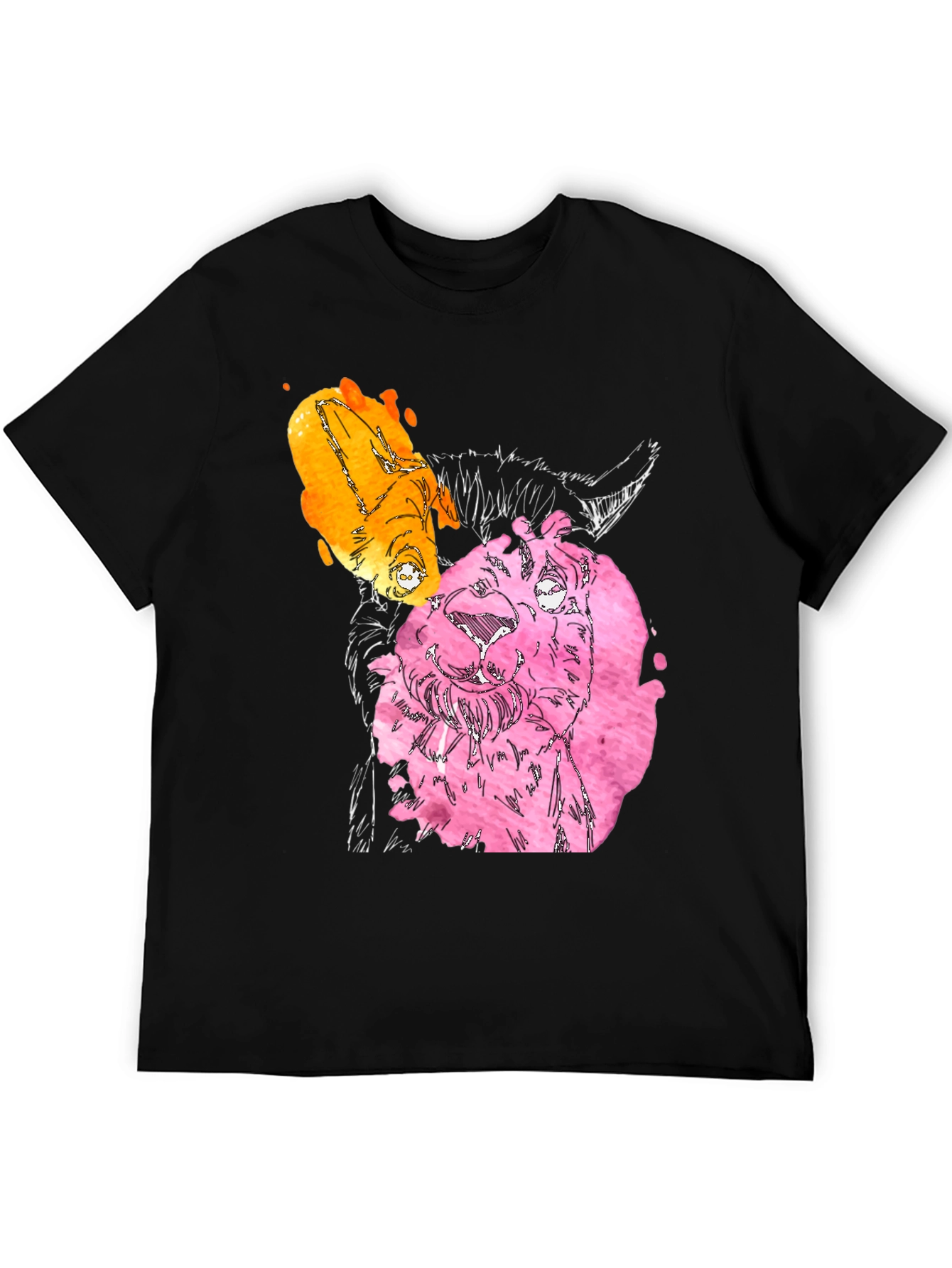 Watercolor Goat Graphic Tee - Unique Animal Art Shirt