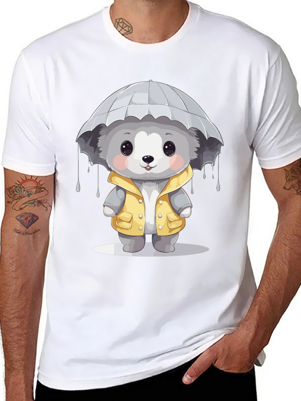 Cute Rainy Day Bear T-Shirt