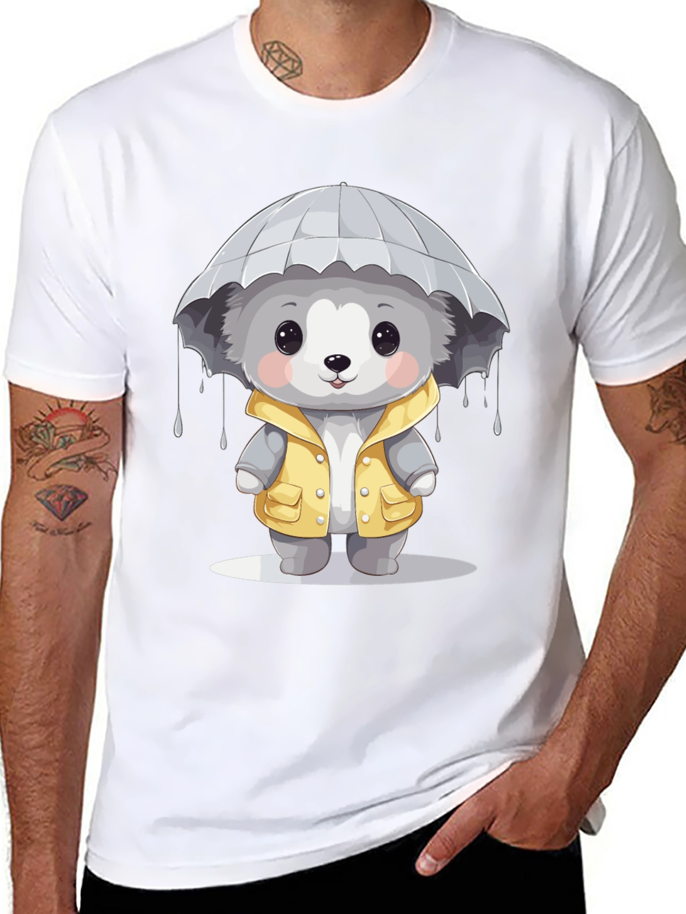 Cute Rainy Day Bear T-Shirt