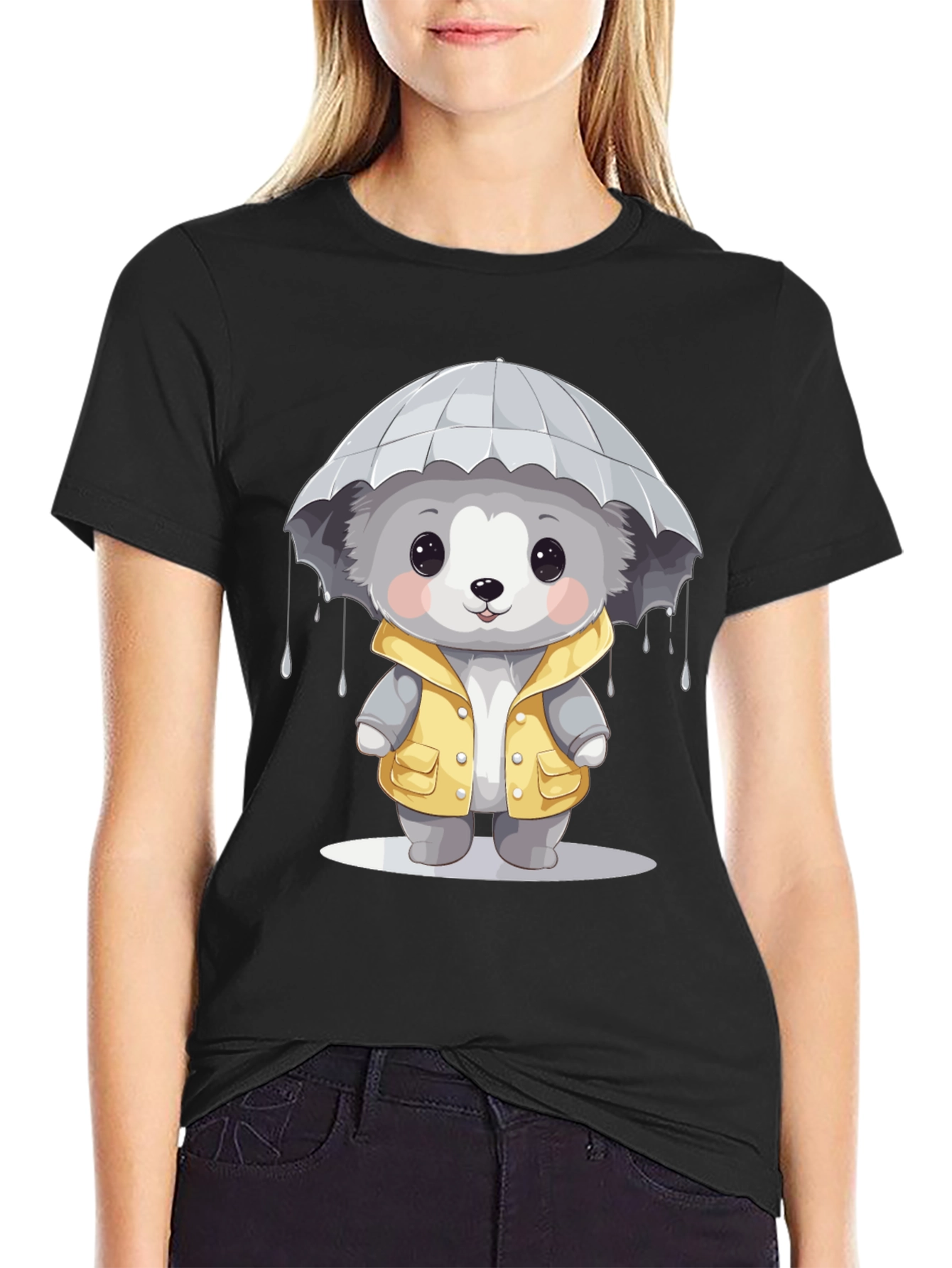 Cute Rainy Day Bear T-Shirt