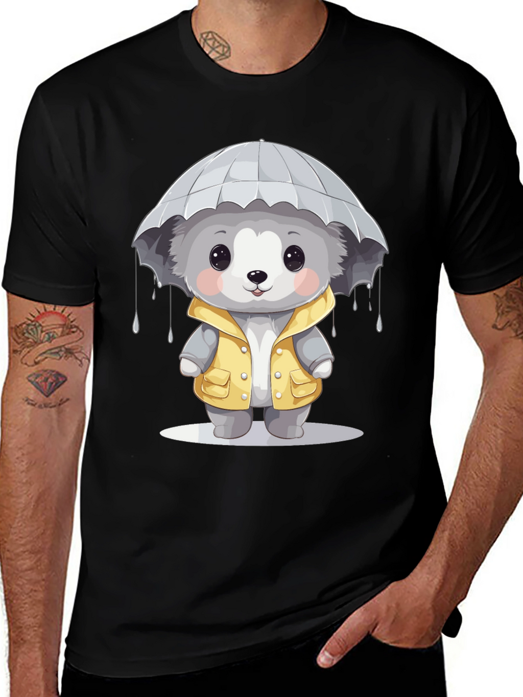 Cute Rainy Day Bear T-Shirt