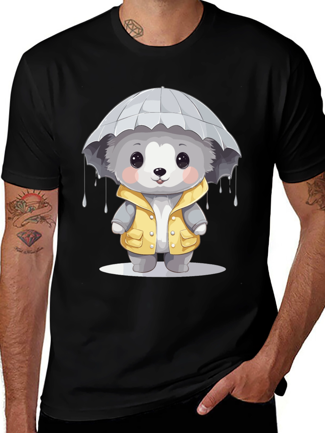 Cute Rainy Day Bear T-Shirt