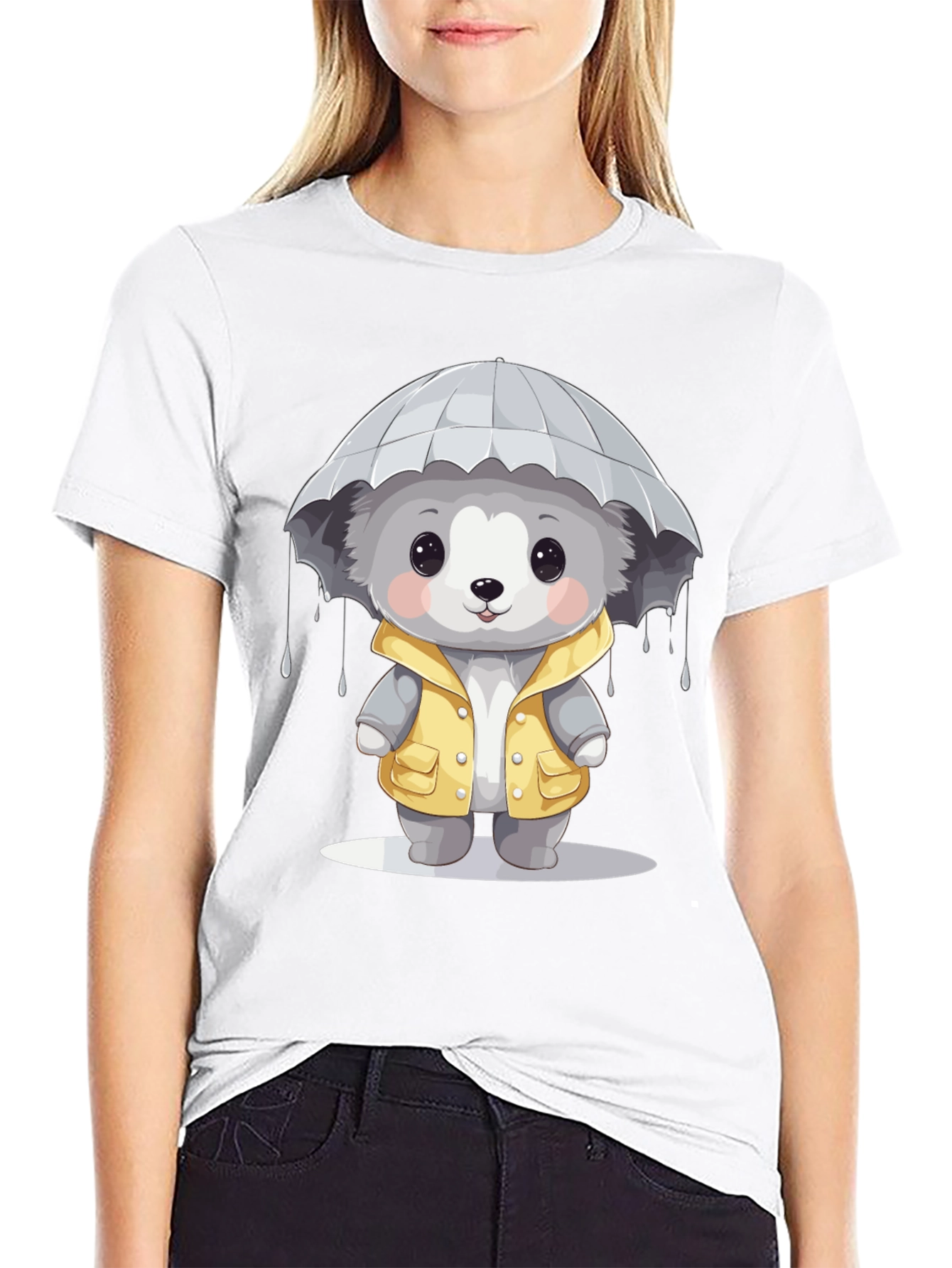Cute Rainy Day Bear T-Shirt