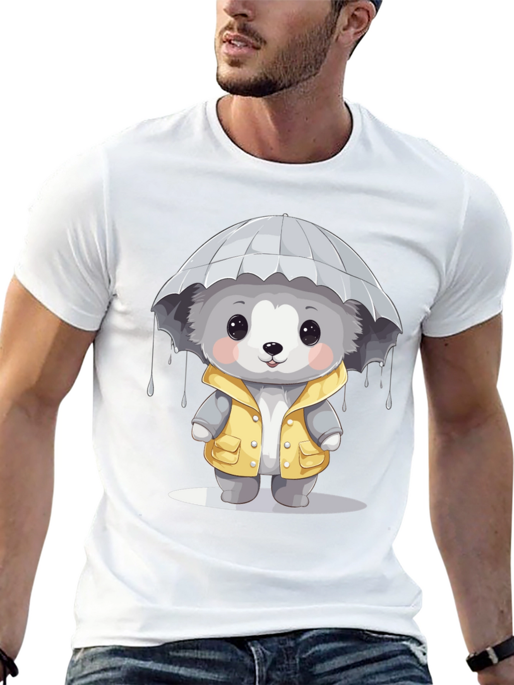 Cute Rainy Day Bear T-Shirt