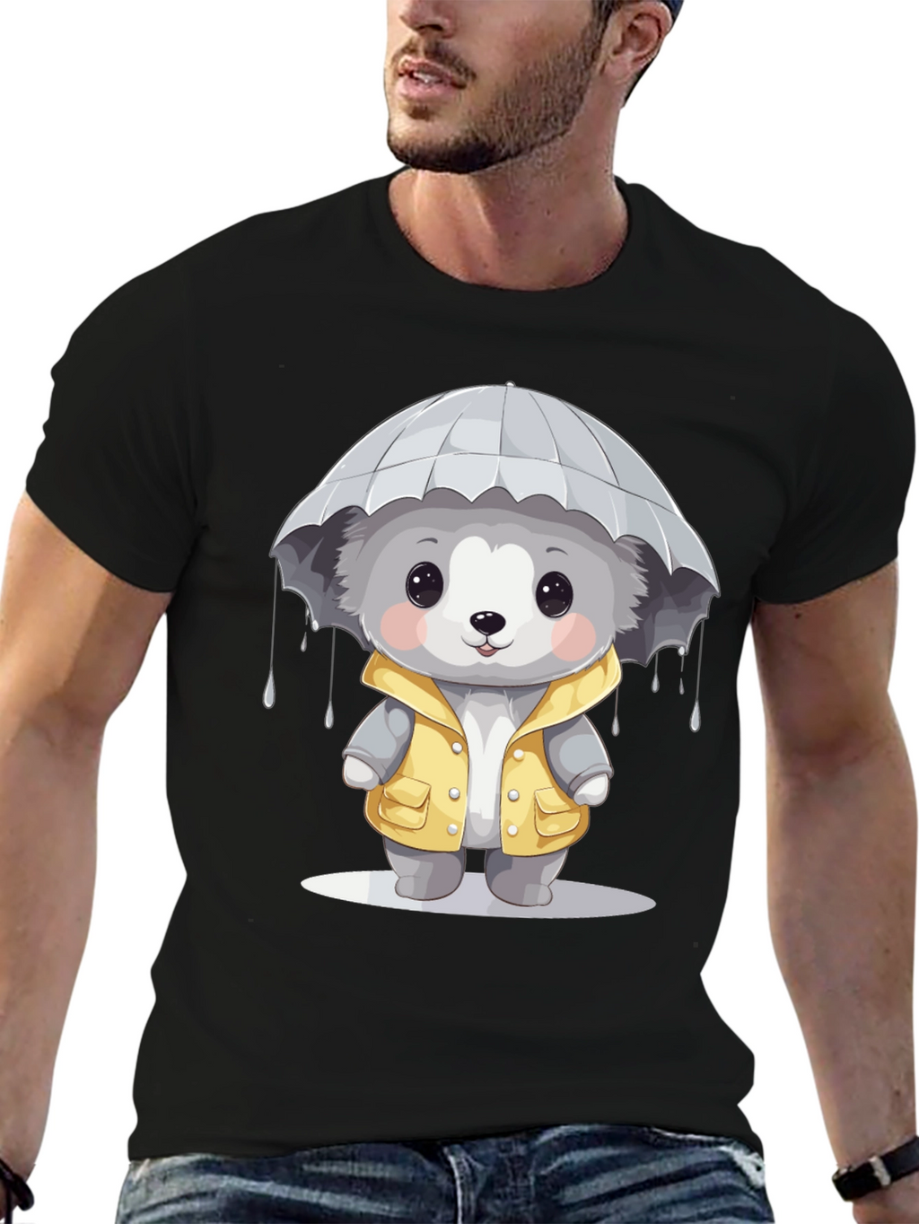 Cute Rainy Day Bear T-Shirt
