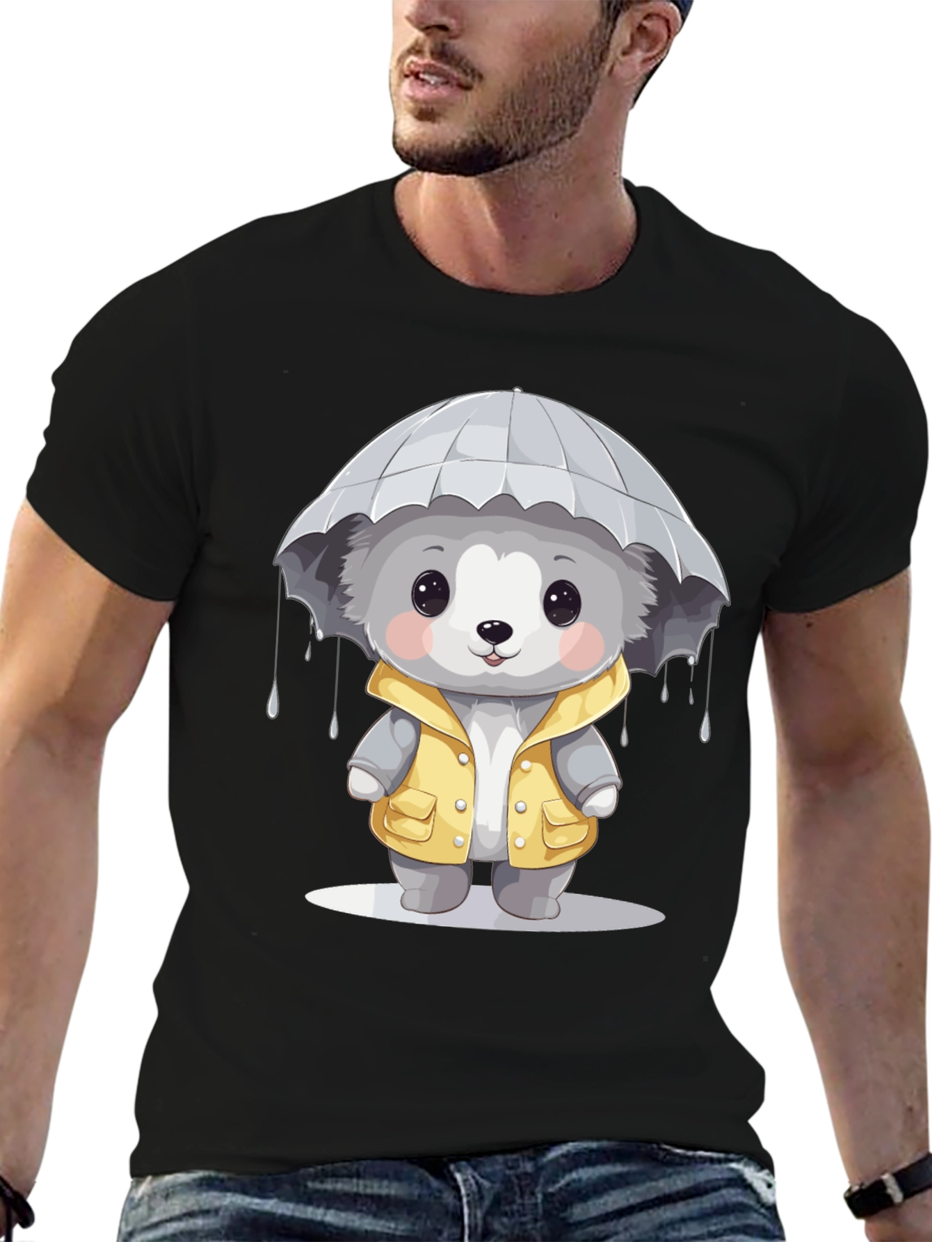 Cute Rainy Day Bear T-Shirt