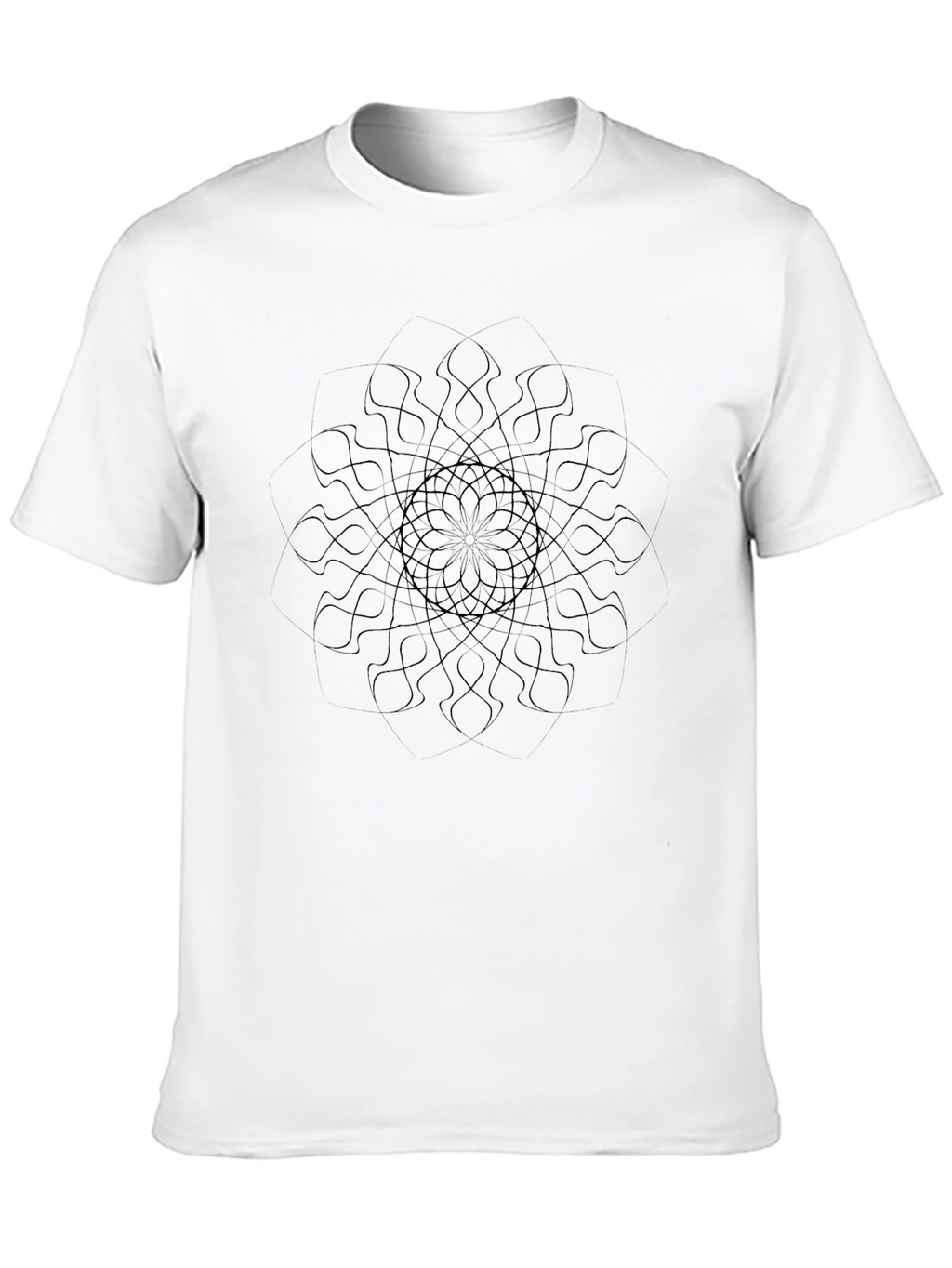 Geometric Mandala T-Shirt - Stylish Black Tee
