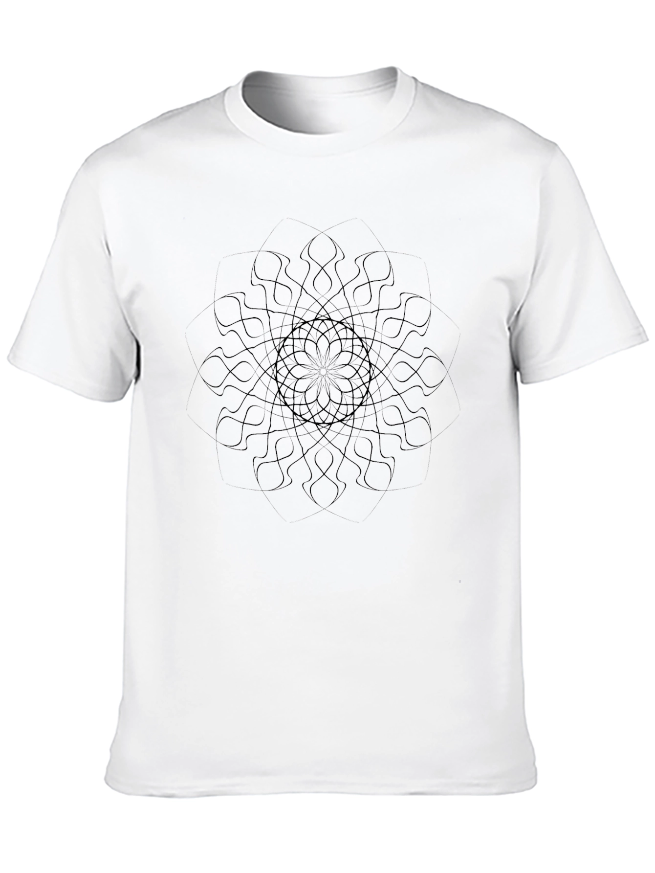 Geometric Mandala T-Shirt - Stylish Black Tee
