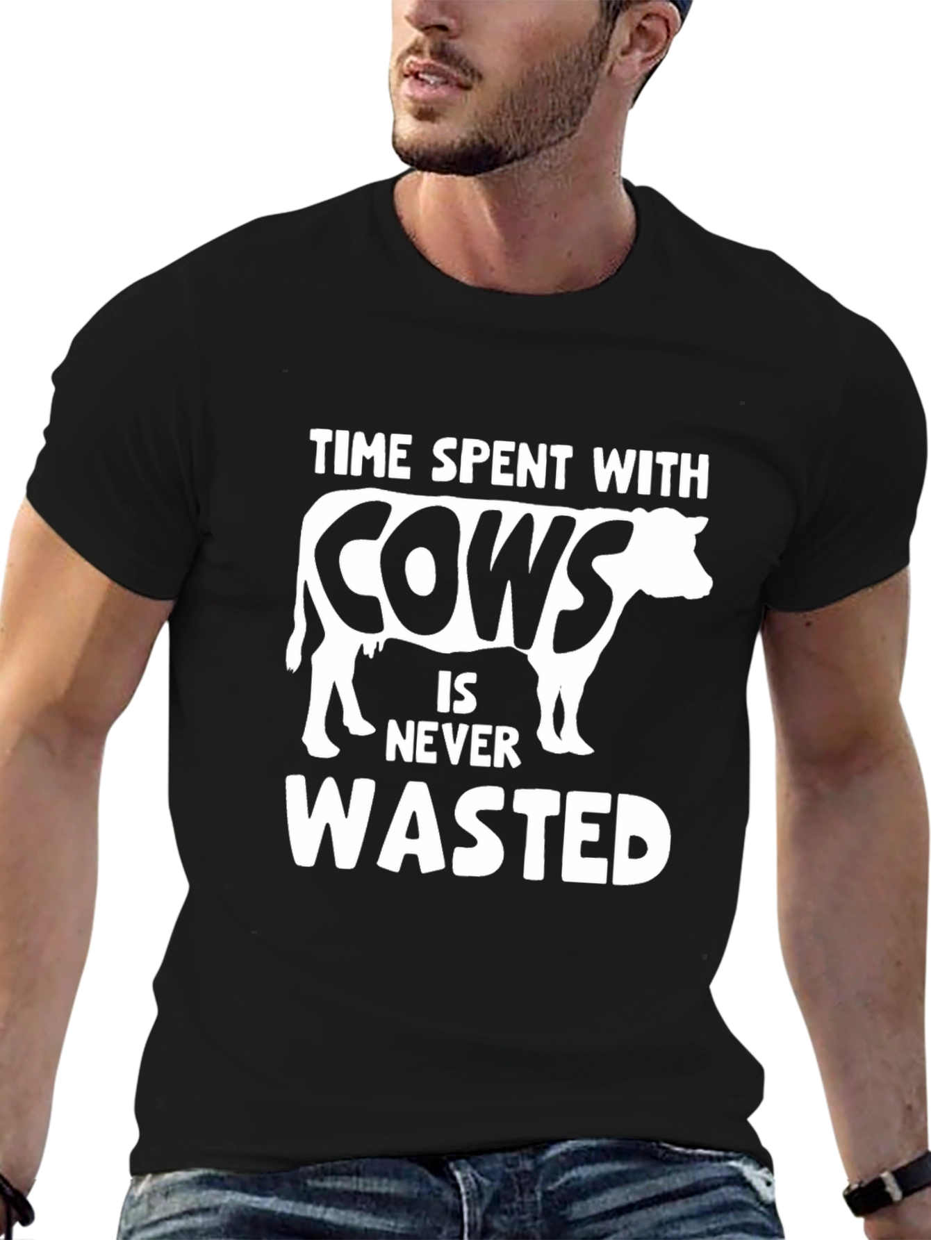 Time Spent with Cows Never Wasted Graphic Tee