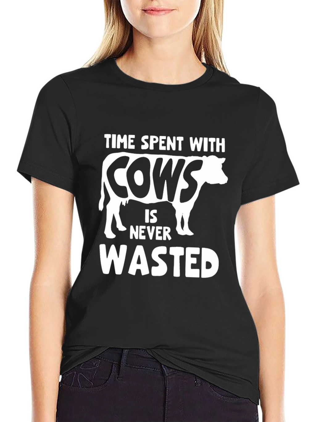 Time Spent with Cows Never Wasted Graphic Tee