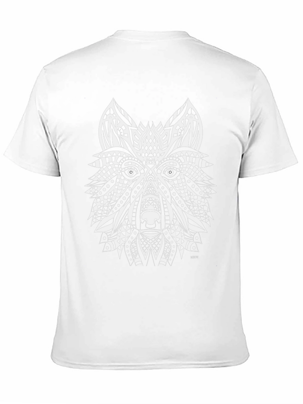 Tribal Wolf Graphic Black T-Shirt