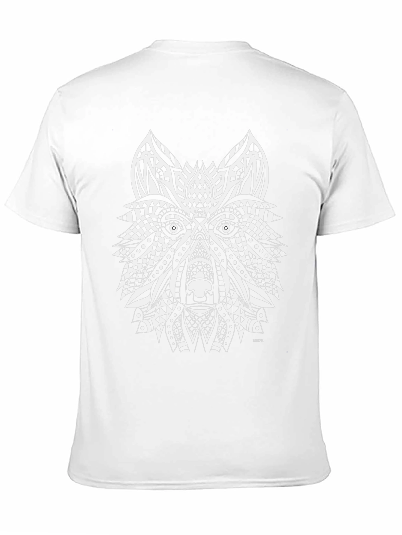 Tribal Wolf Graphic Black T-Shirt