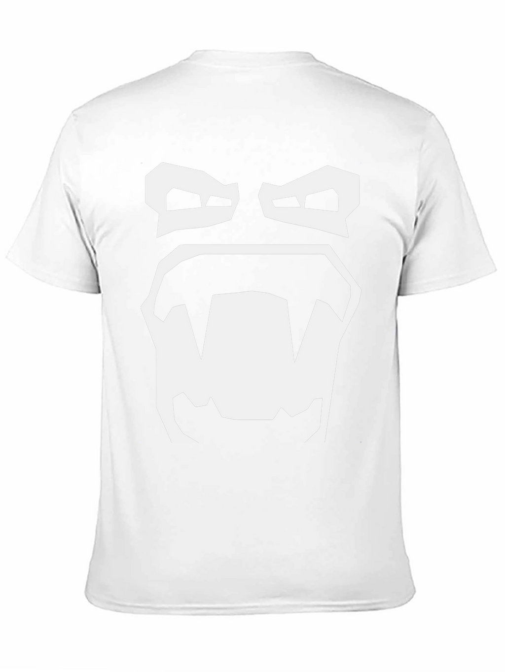 Cartoon Monster Face Graphic Tee - Black Cotton T-Shirt