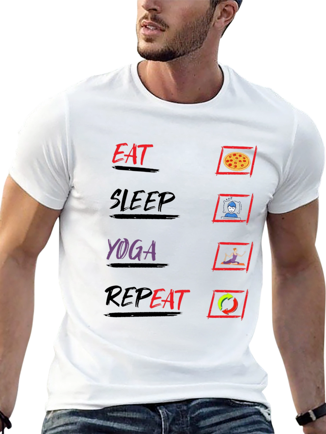 Eat Sleep Yoga Repeat T-Shirt