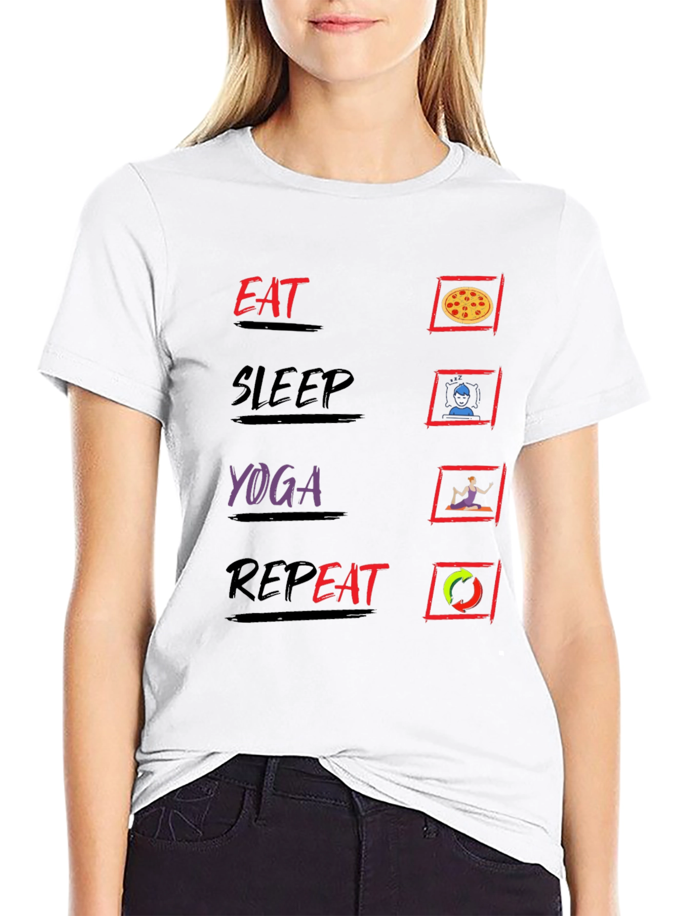 Eat Sleep Yoga Repeat T-Shirt