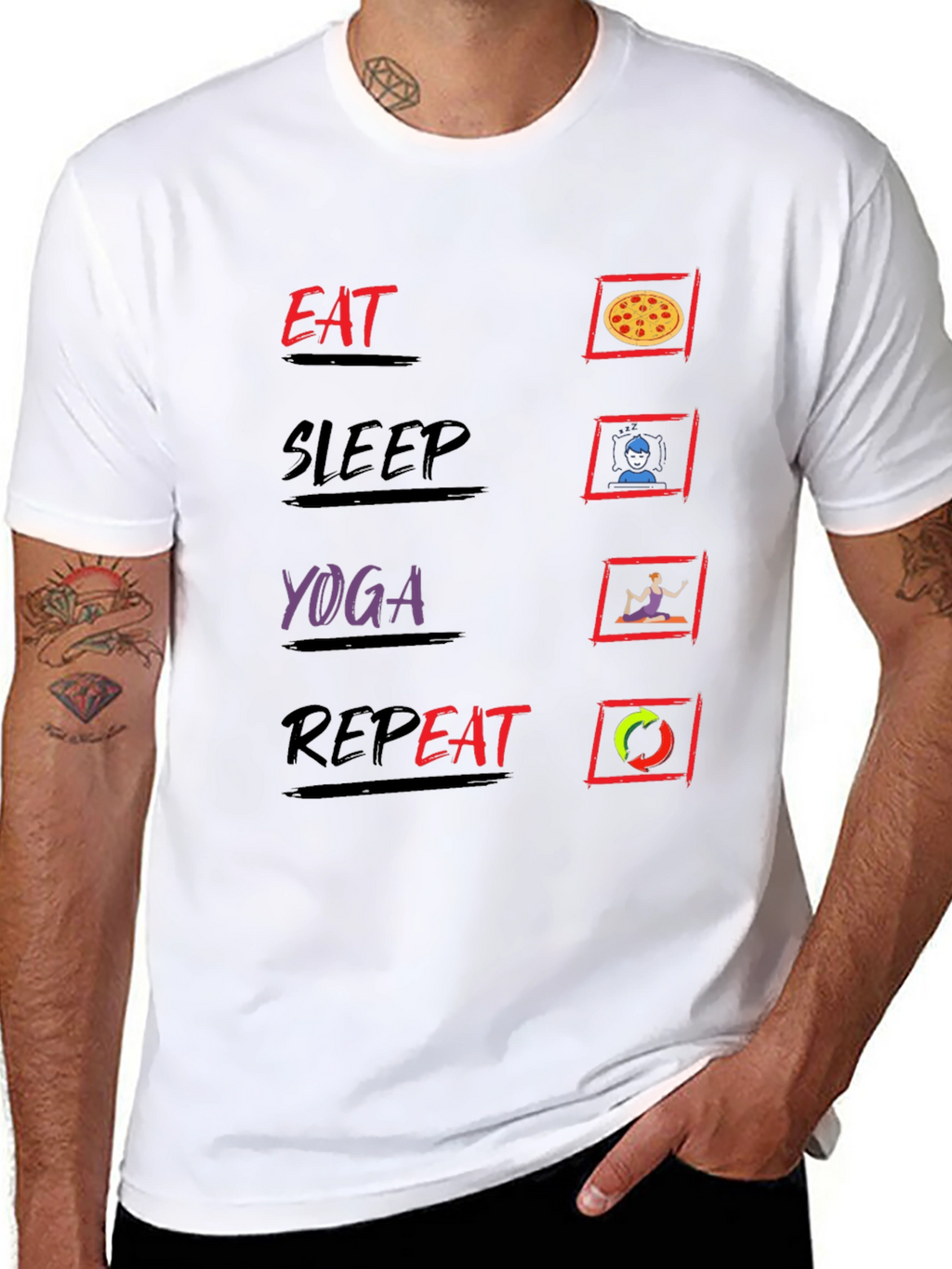 Eat Sleep Yoga Repeat T-Shirt
