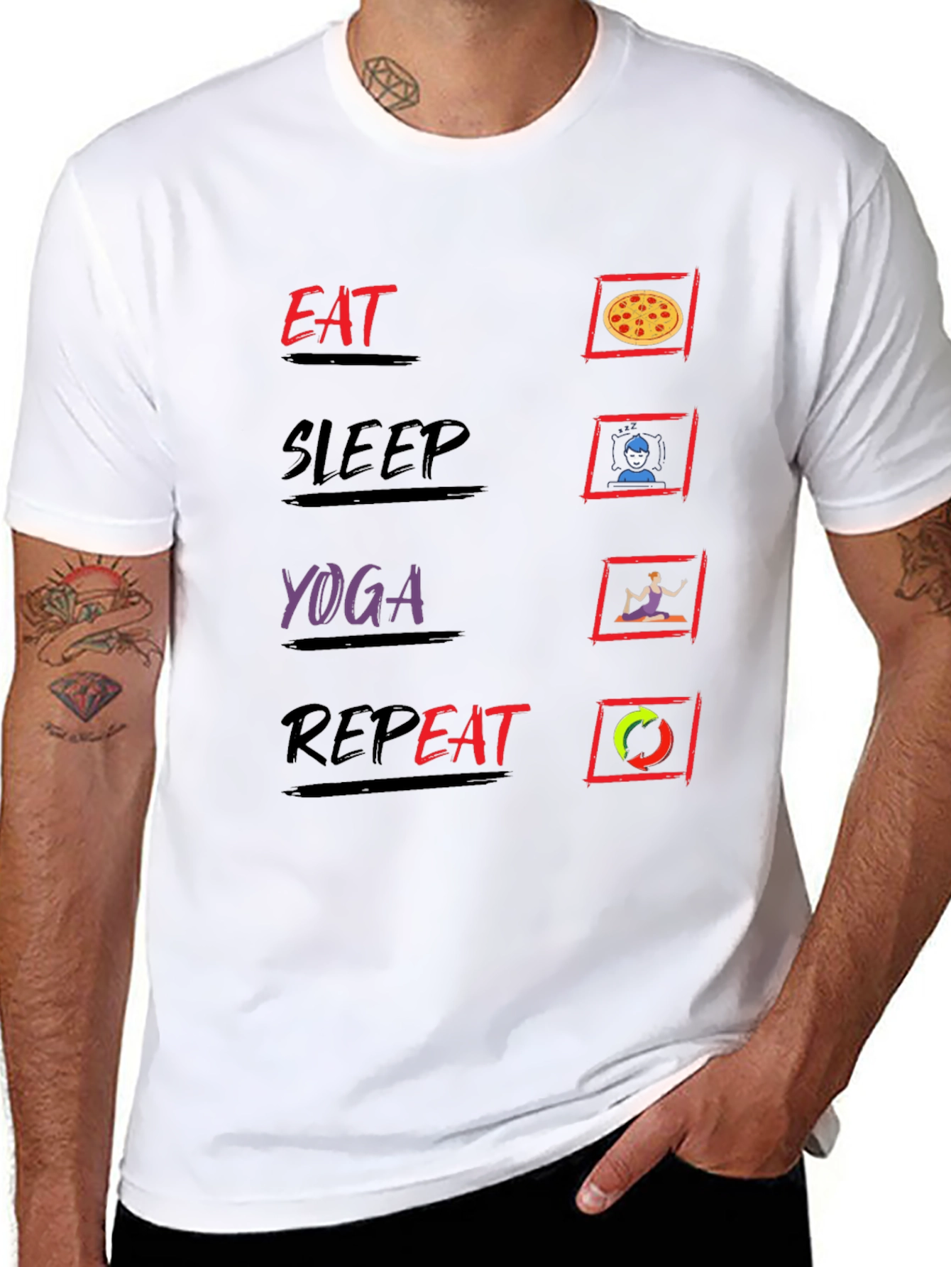 Eat Sleep Yoga Repeat T-Shirt