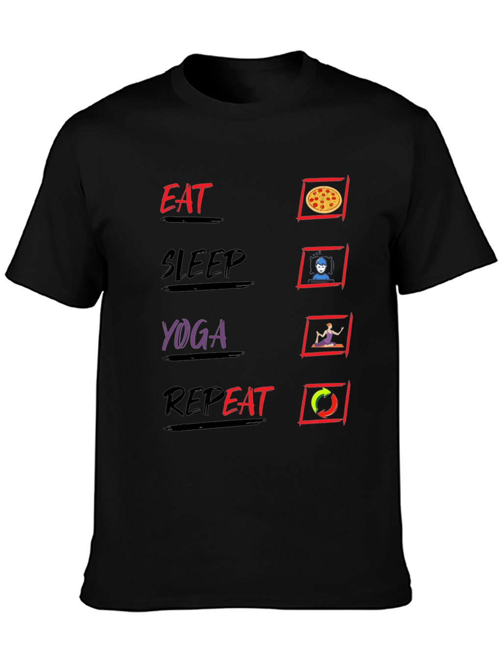 Eat Sleep Yoga Repeat T-Shirt