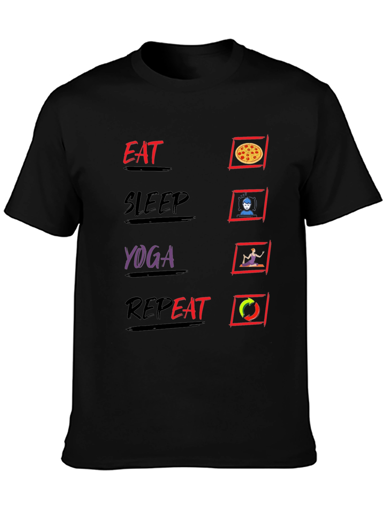 Eat Sleep Yoga Repeat T-Shirt