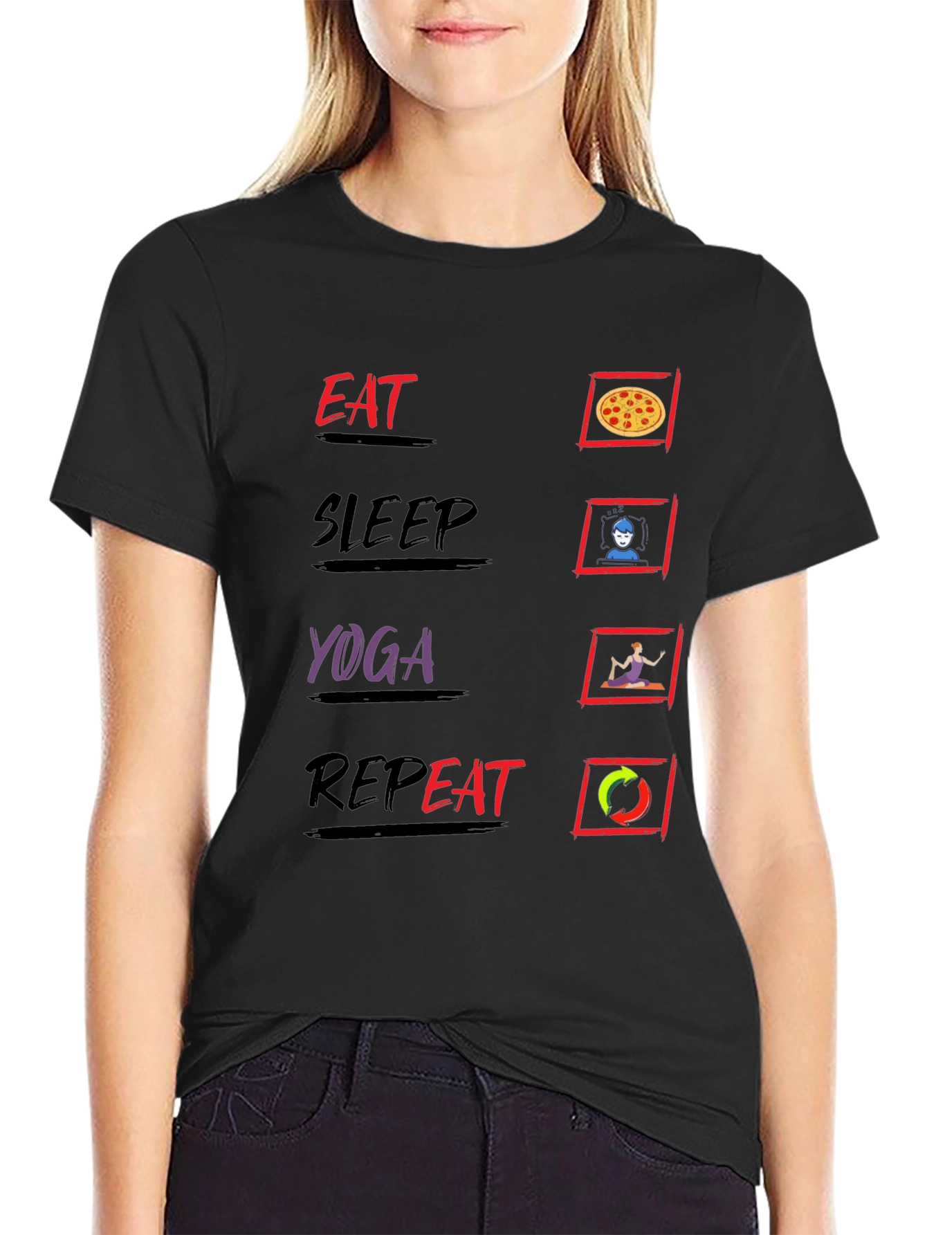 Eat Sleep Yoga Repeat T-Shirt