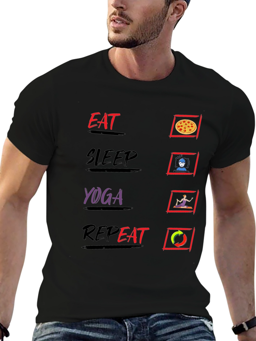 Eat Sleep Yoga Repeat T-Shirt