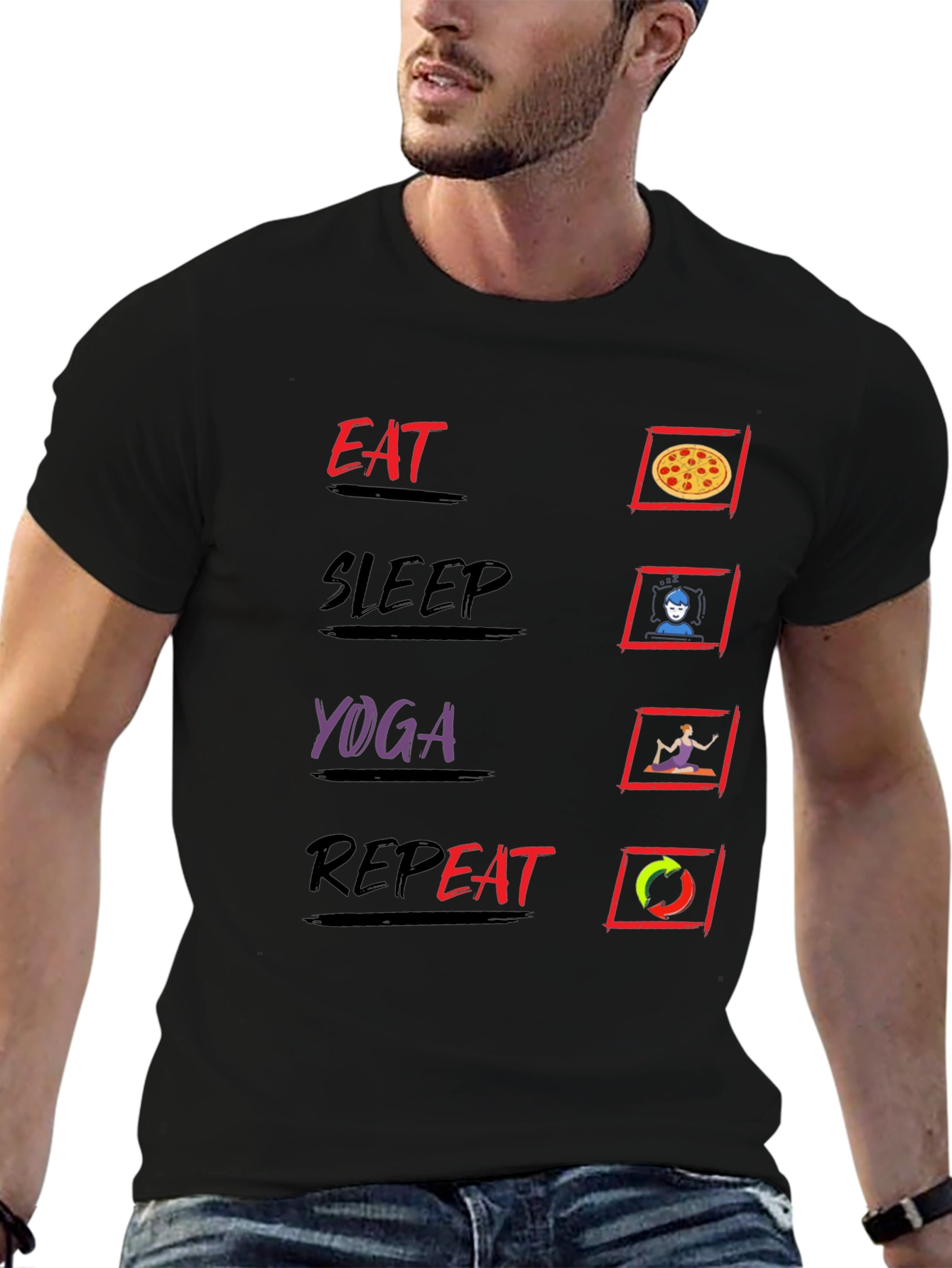 Eat Sleep Yoga Repeat T-Shirt