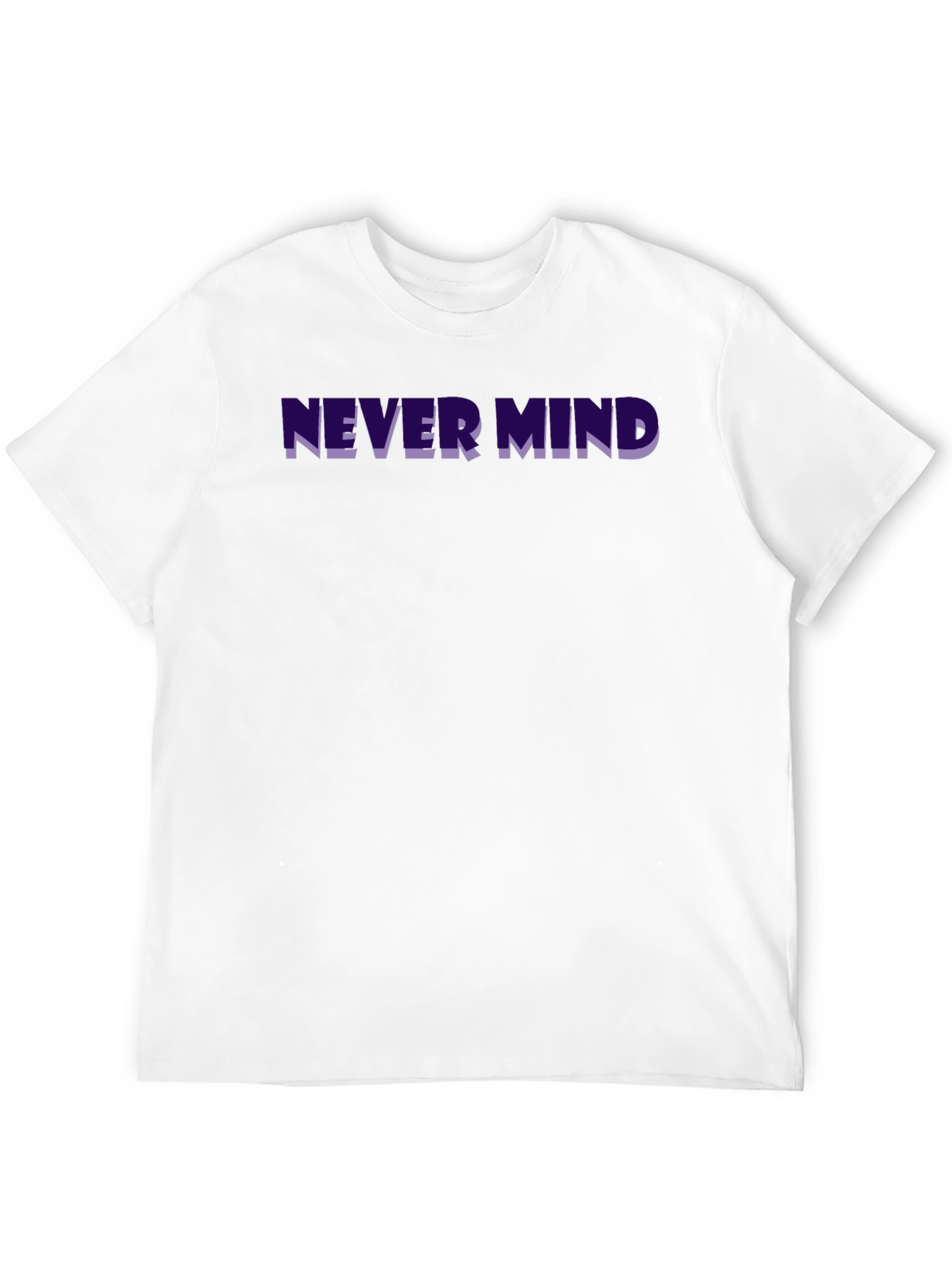 Never Mind Graphic Tee - Trendy Black T-Shirt