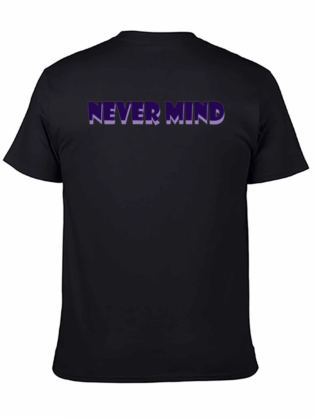 Never Mind Graphic Tee - Trendy Black T-Shirt