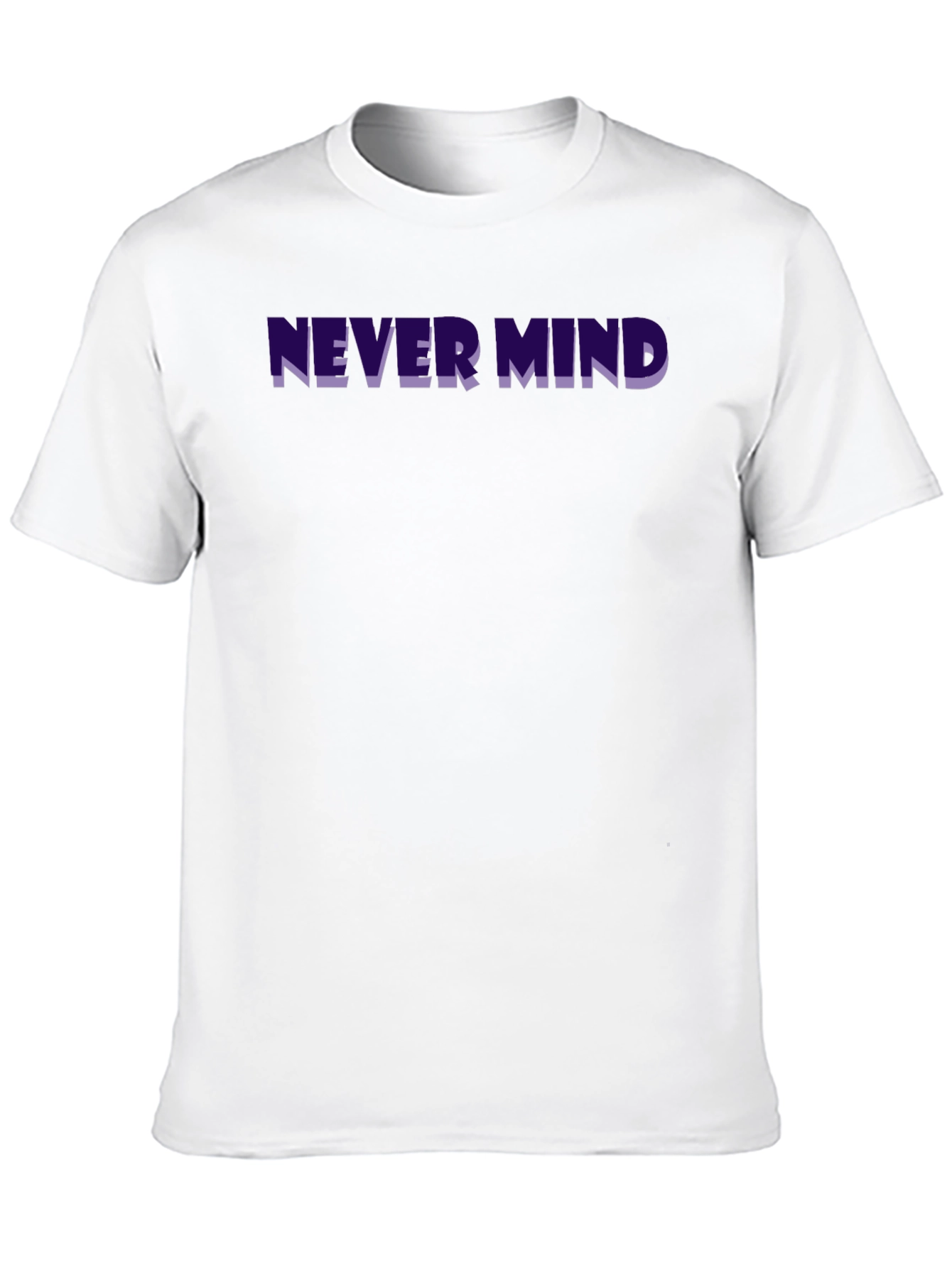 Never Mind Graphic Tee - Trendy Black T-Shirt