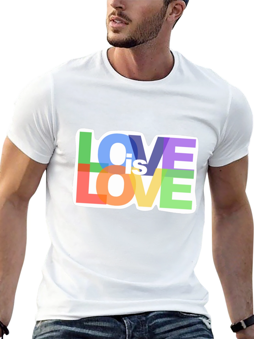 Love is Love Rainbow Graphic T-Shirt