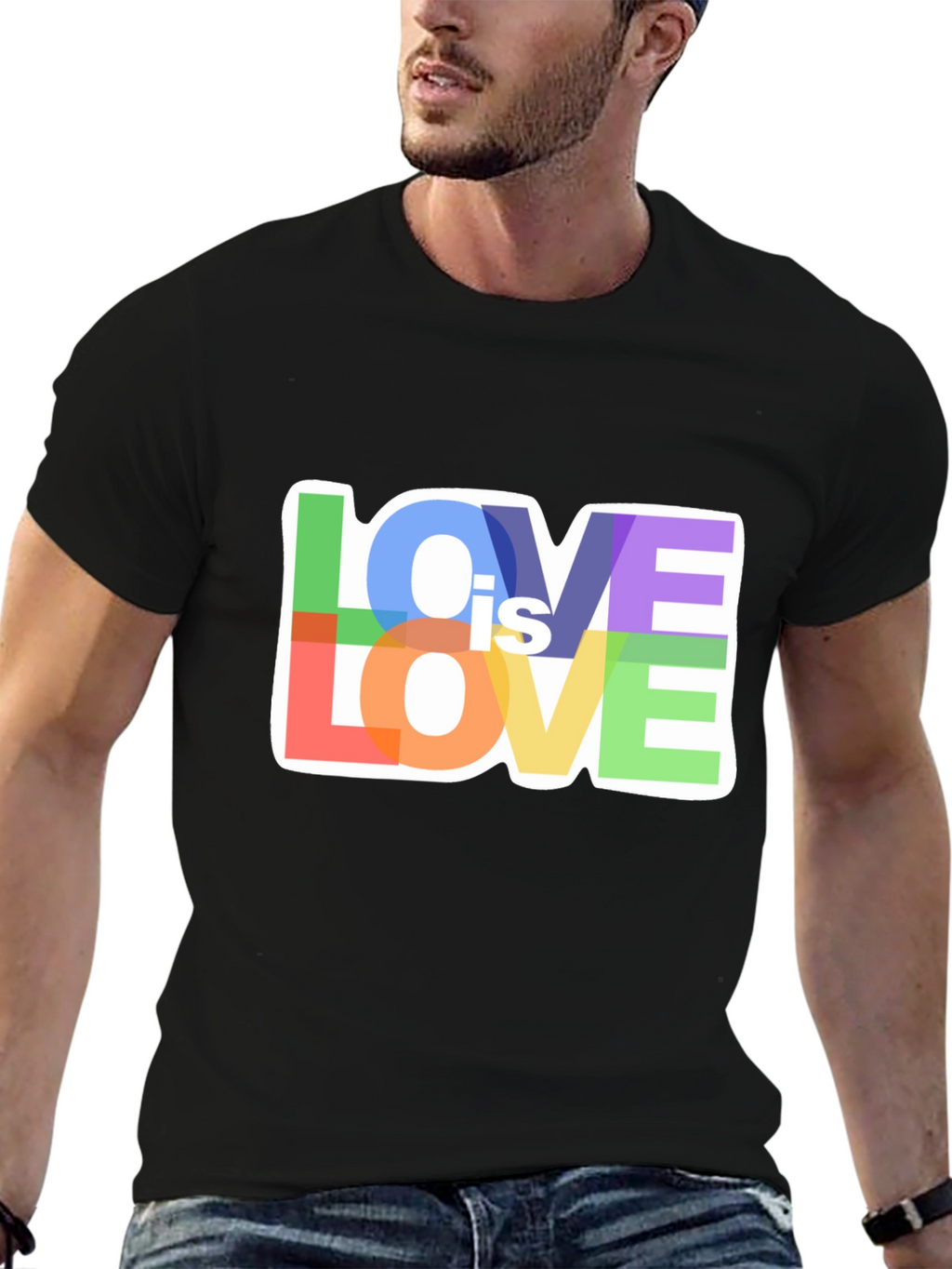 Love is Love Rainbow Graphic T-Shirt