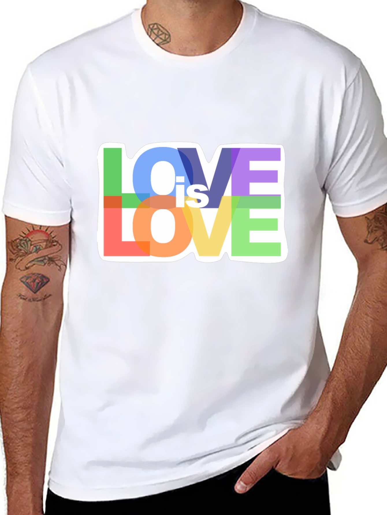 Love is Love Rainbow Graphic T-Shirt