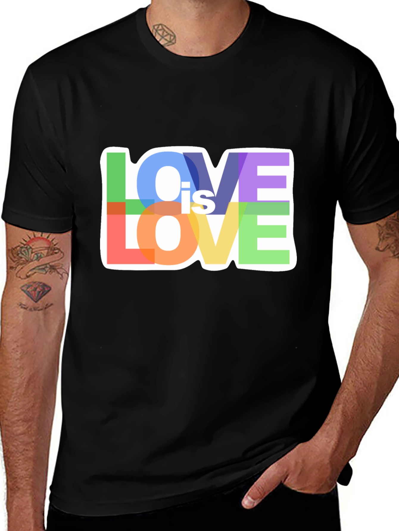 Love is Love Rainbow Graphic T-Shirt