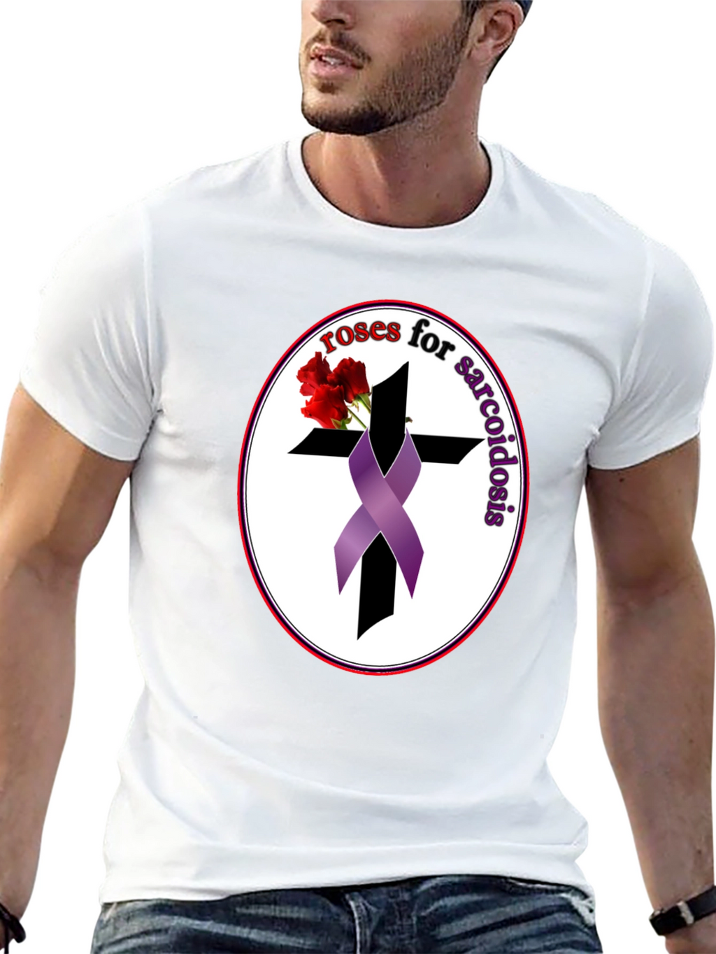 Roses for Sarcoidosis Awareness Ribbon T-Shirt