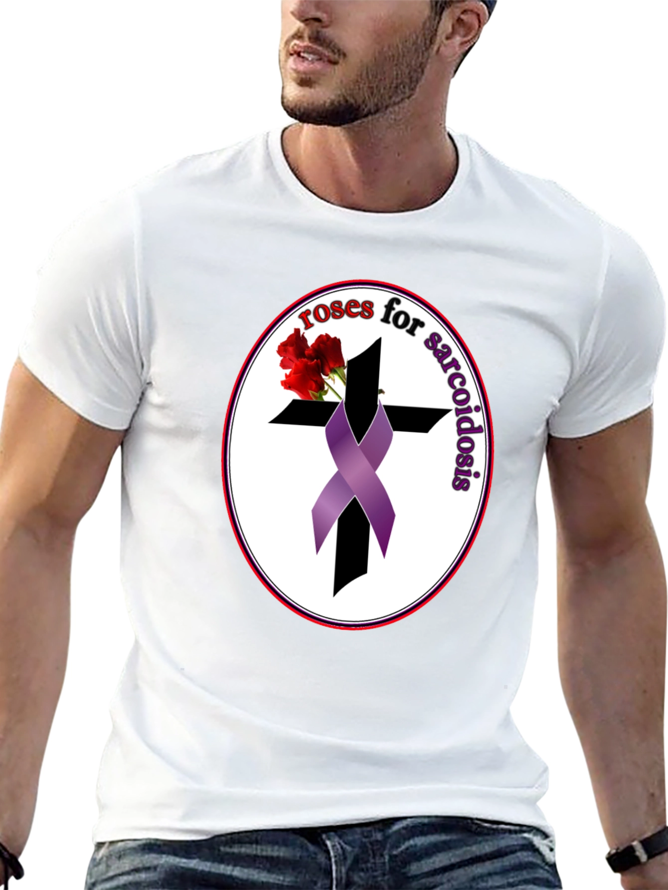 Roses for Sarcoidosis Awareness Ribbon T-Shirt