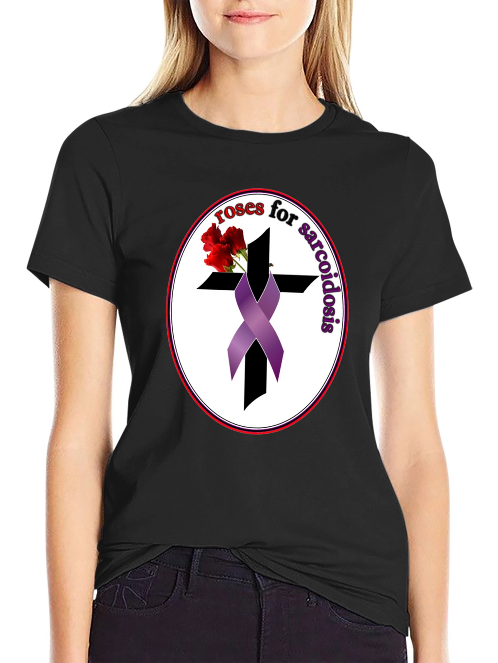Roses for Sarcoidosis Awareness Ribbon T-Shirt