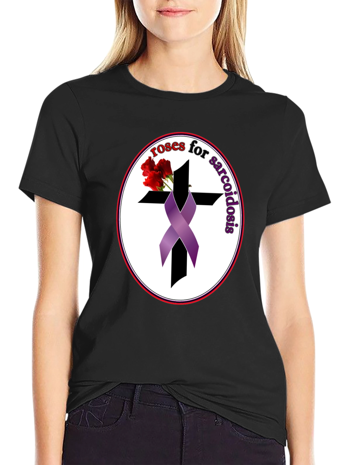 Roses for Sarcoidosis Awareness Ribbon T-Shirt