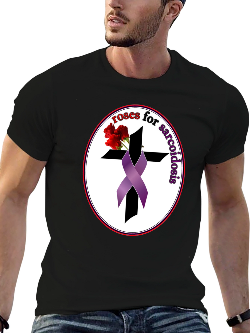 Roses for Sarcoidosis Awareness Ribbon T-Shirt