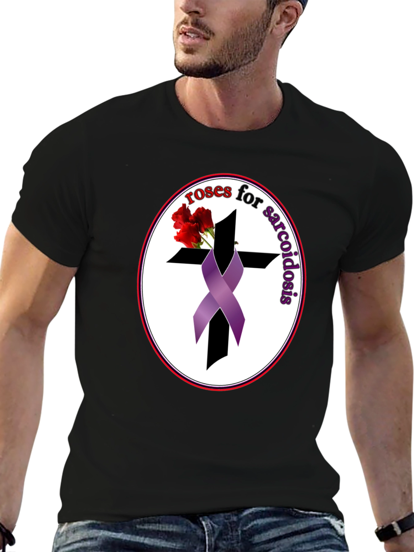 Roses for Sarcoidosis Awareness Ribbon T-Shirt