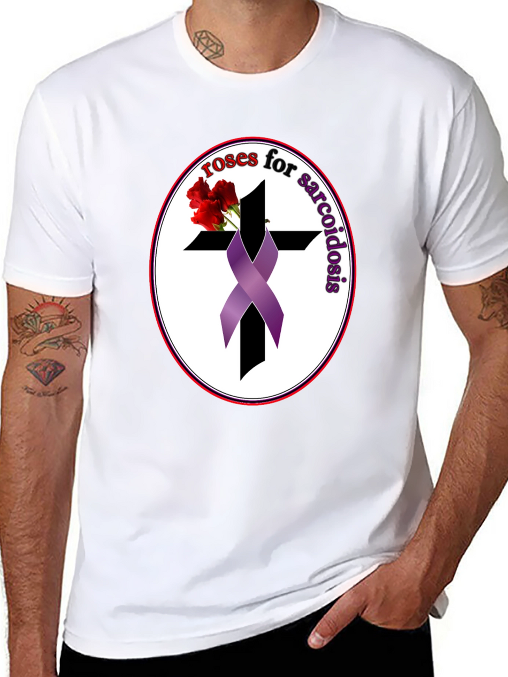 Roses for Sarcoidosis Awareness Ribbon T-Shirt