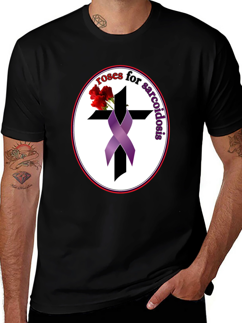 Roses for Sarcoidosis Awareness Ribbon T-Shirt