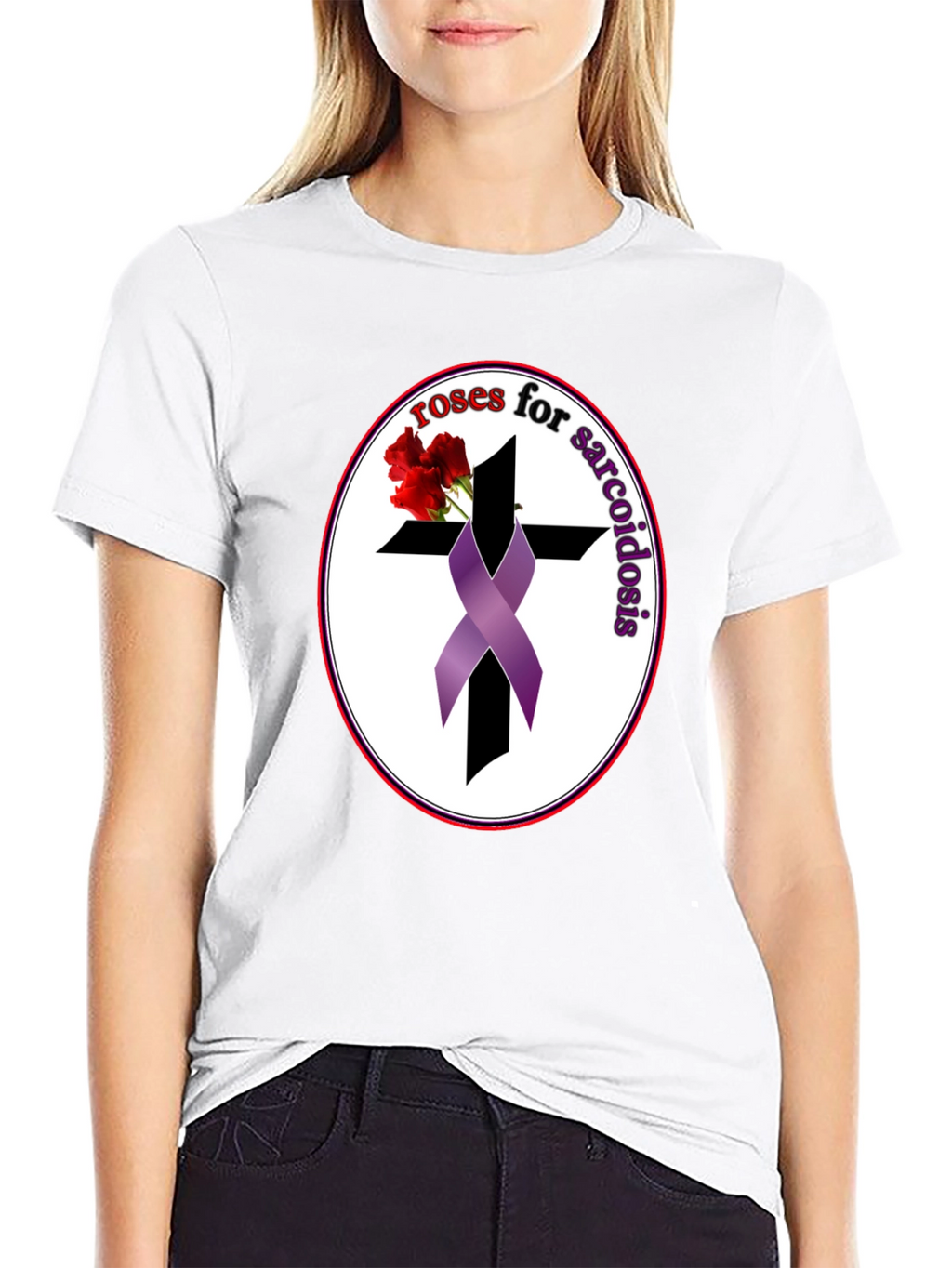 Roses for Sarcoidosis Awareness Ribbon T-Shirt