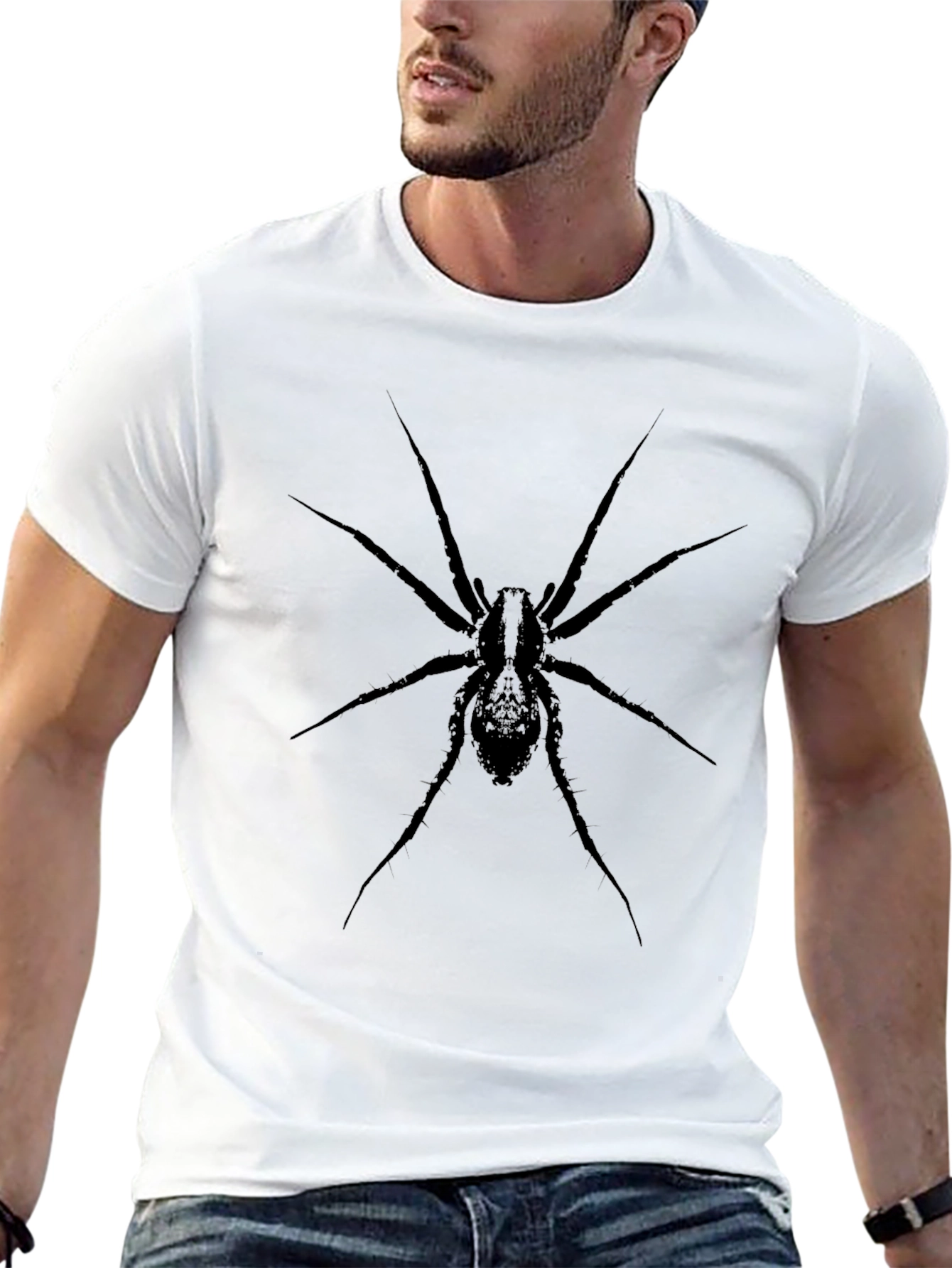 Spider Graphic Tee - Black Cotton Blend