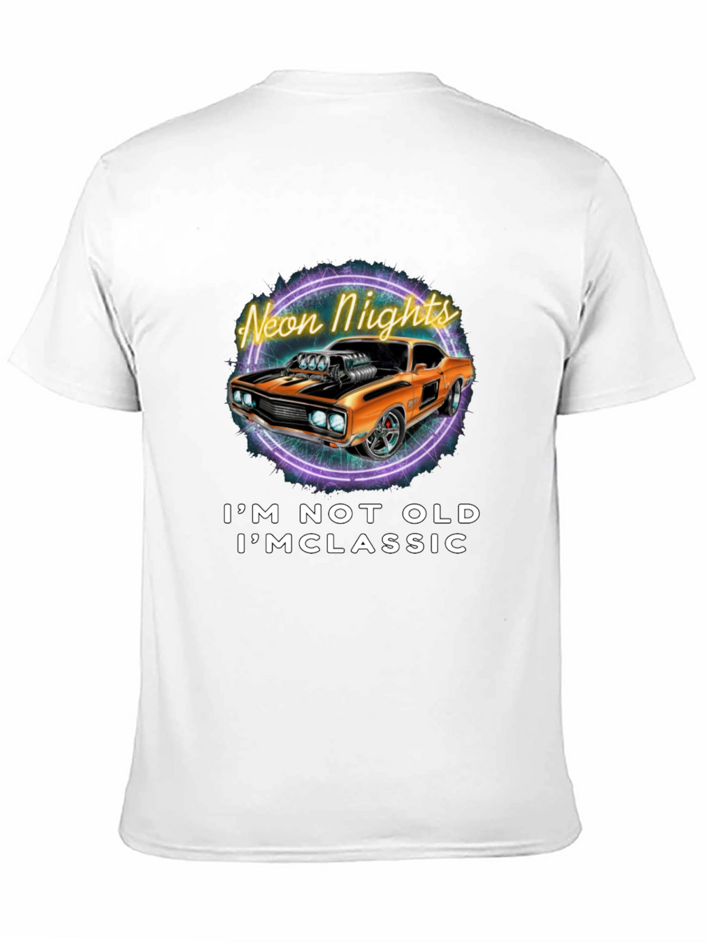 Classic Car Neon Nights Graphic Tee