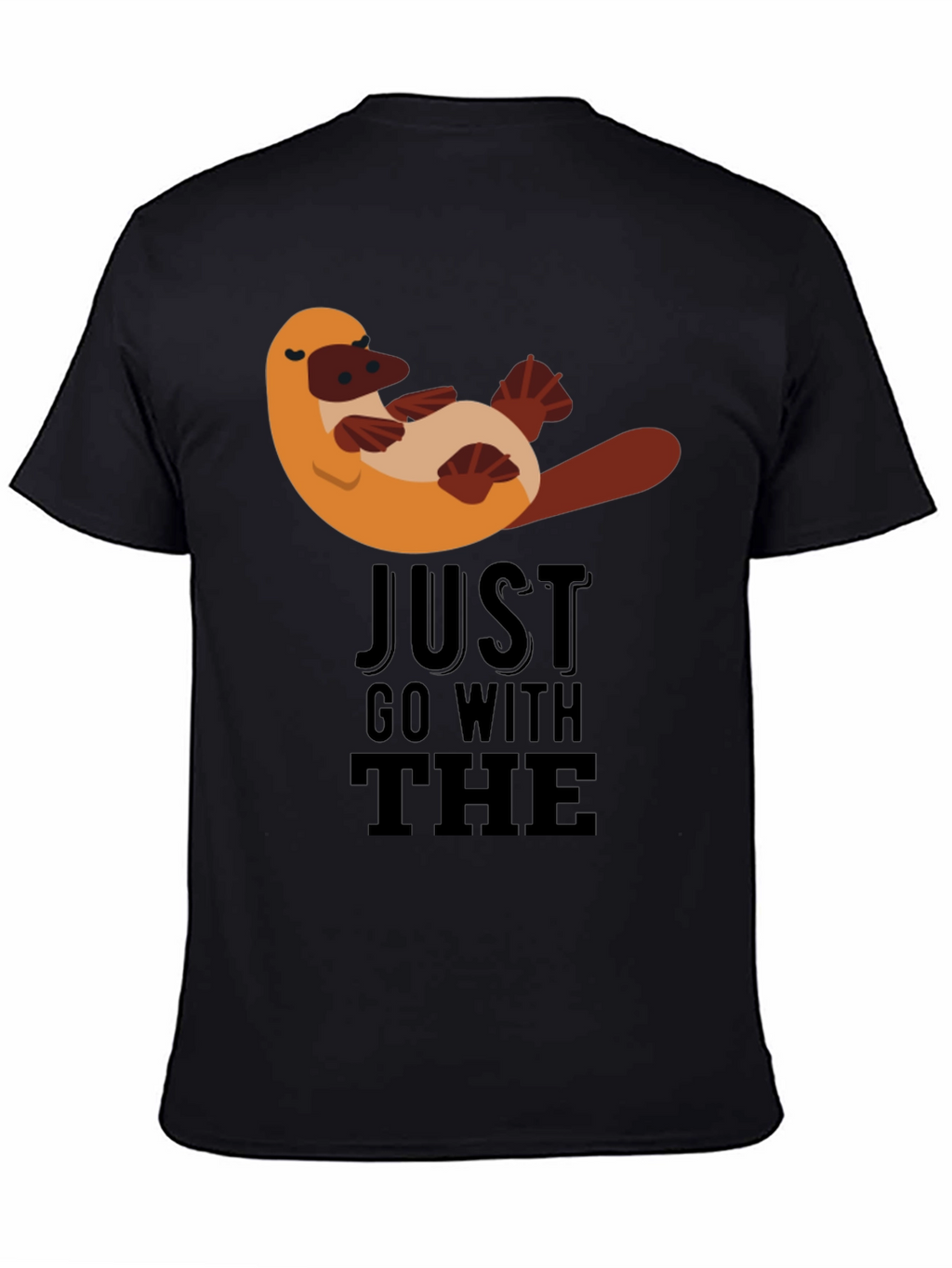 Just Go With The Platypus Black Tee