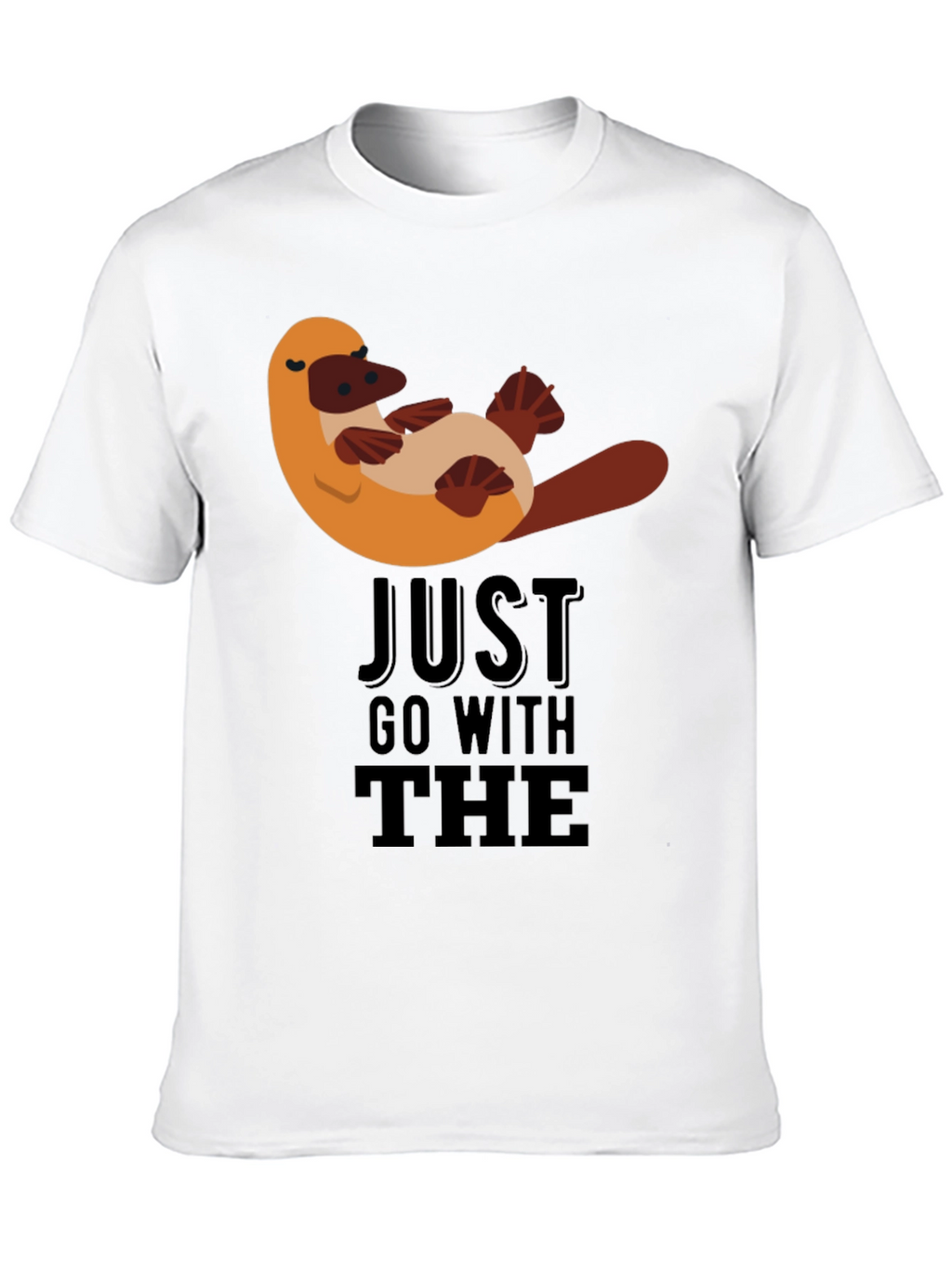 Just Go With The Platypus Black Tee