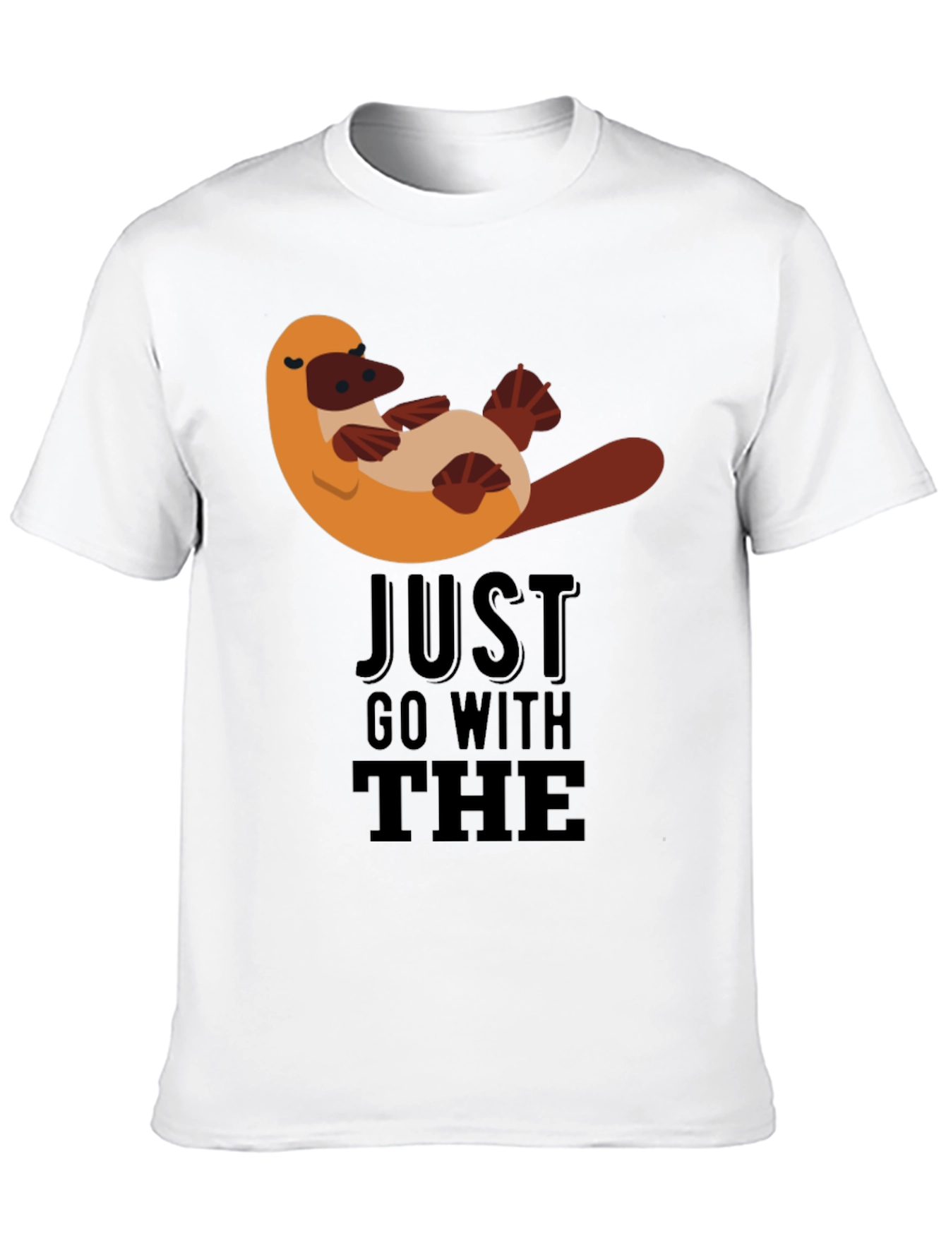 Just Go With The Platypus Black Tee