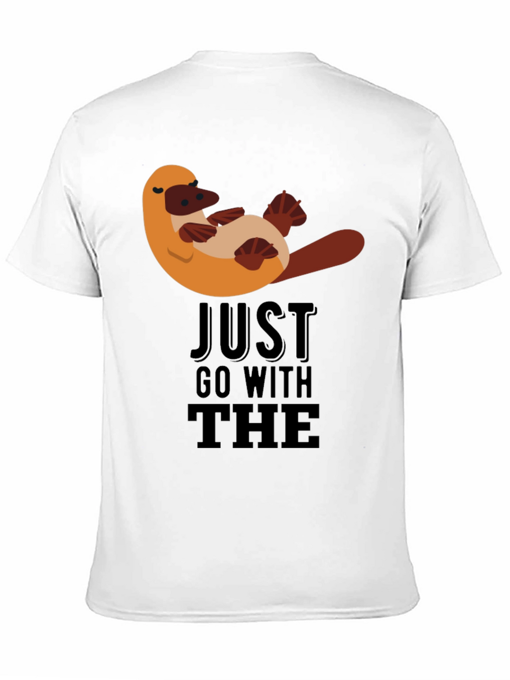 Just Go With The Platypus Black Tee